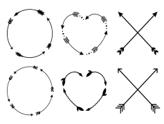 Heart Tribal Arrow, Love, Nature, Bohemian, Ethnic PNG