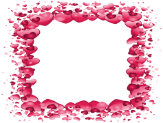 Hearts Frame, Sweet Emblem, Passionate Edge, Affectionate Motif, Romantic Decor PNG
