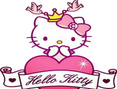 Hello Kitty Logo, Playful Symbol, Kawaii Style, Bow Emblem, Cute Character PNG