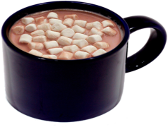 Hot Chocolate Glass, Chocolate Delight, Winter Drink, Cozy Mug, Warm Beverage PNG
