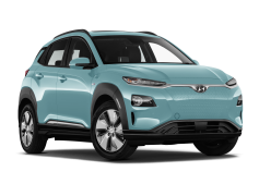 Hyundai Kona EV, Eco-Friendly Vehicle, Compact Crossover, Modern Interior, Urban Commuter PNG
