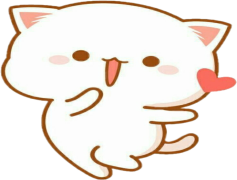 Kawaii Cat, Playful Cat, Whimsical Pet, Charming Cat, Cute Feline PNG