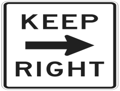 Keep Right, Highway Rules, Navigation, Traffic Sign, Vehicle Movement PNG