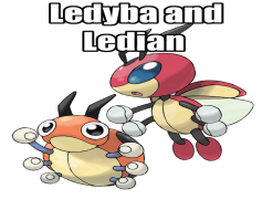 Ledyba Pokemon, Bug Type, Colorful Patterns, Gentle Nature, Flying Insect PNG