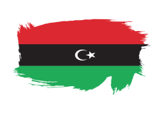 Libya Flag, Black, Red, Star, Green PNG