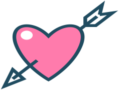 Love Heart Arrow, Passion Icon, Sweetheart Mark, Love Token, Romantic Symbol PNG