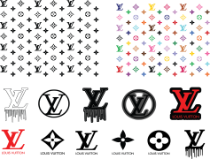 Lv Pattern, Stylish Motif, Fashionable Layout, Unique Surface, Chic Texture PNG