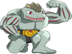 Machoke Pokemon, Guts Ability, Power Moves, Fighting Type, Strength Trainer PNG
