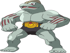 Machoke Pokemon, Muscular Form, Evolving Strength, Training Partner, Powerful Build PNG
