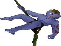 Machoke Pokemon, Trainer Favorite, Battle Ready, Dynamic Moves, Strong Build PNG