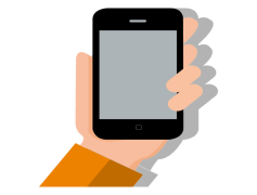 Male Hand Holding Smartphone, Touchscreen, Digital Interaction, Handheld Gadget, Technology Accessory PNG