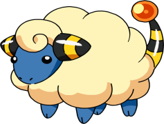 Mareep Pokemon, Generation Two, Electric Type, Evolving Stage, Flock Behavior PNG