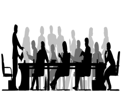 Meeting Silhouette, Discussion, Strategy, Collaboration, Conference PNG