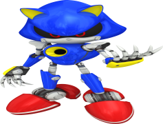 Metal Sonic, Blue, Sonic, Villain, Robot PNG