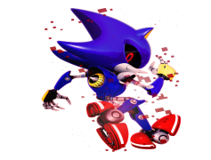 Metal Sonic, Villain, Android, Blue, Rival PNG