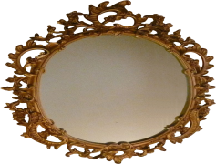 Mirror Oval, Oval Mirror, Modern Decor, Reflective Shape, Decorative Frame PNG