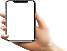 Mockup Hand Holding Smartphone, Interactive Phone Concept, Technology Demonstration, Digital Screen Presentation, Social Media Preview PNG