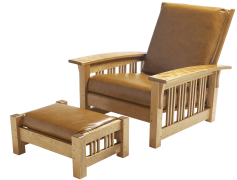 Morris Chair, Comfortable Lounge, Armchair, Wooden Frame, Adjustable Backrest PNG