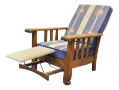 Morris Chair, Upholstered, Comfort, Furniture, Antique PNG