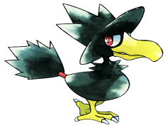 Murkrow Pokemon, Dark-Type, Crow, Mischievous, Eerie PNG