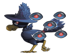 Murkrow Pokemon, Dark Type, Flying Ability, Mischievous Nature, Nighttime Hunter PNG