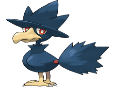 Murkrow Pokemon, Dark Type, Mischievous Behavior, Sinister Nature, Flying Type PNG