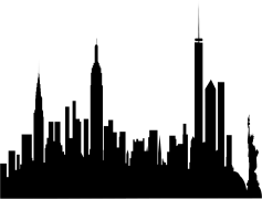 New York Skyline Landscape, Cityscape, Evening Lights, Iconic Architecture, Waterfront PNG