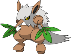 Nuzleaf Pokemon, Mischievous, Nature Spirit, Leafy, Grass Type PNG