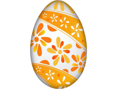 Orange Easter Egg, Seasonal Joy, Festive Decor, Spring Celebration, Egg Hunt PNG