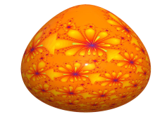 Orange Easter Egg, Spring Celebration, Festive Decoration, Vibrant Color, Seasonal Tradition PNG