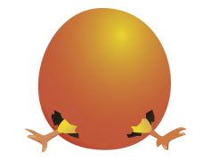 Orange Easter Egg, Spring Decoration, Holiday Tradition, Festive Symbol, Vibrant Color PNG