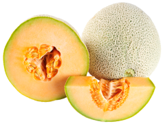 Organic Cantaloupe Slices, Natural Sweetness, Juicy Melon, Refreshing Treat, Fresh Fruit PNG
