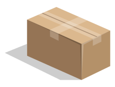 Packed Cardboard Box, Delivery Packaging, Storage Solution, Moving Supplies, Carton Box PNG