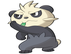 Pancham Pokemon, Fighting Type, Bamboo Lover, Cute Bear, Dark Type PNG