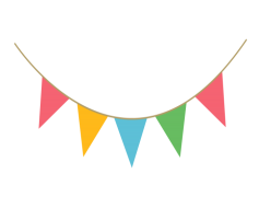 Party Flags, Colorful Banners, Festive Pennants, Decorative Streamers, Event Emblems PNG