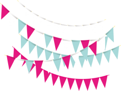 Party Flags, Event Decorations, Celebration Emblems, Festive Symbols, Themed Pennants PNG