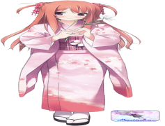 Pastel Anime Girl, Whimsical Style, Kawaii Aesthetic, Charming Expression, Cute Character PNG