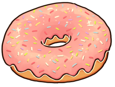 Pink Donut, Sweet Treat, Frosted Pastry, Bakery Delight, Yummy Goodness PNG