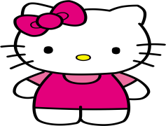 Pink Kitty, Cartoon, Feline, Whimsical, Playful PNG