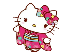 Pink Kitty, Pet, Cartoon, Playful, Cute PNG