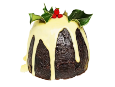Plum Pudding, Sweet, Rich, Fruit, Dessert PNG