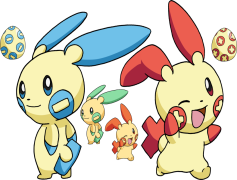 Plusle Pokemon, Electric Type, Cute Creature, Cheerful Companion, Pokémon Battle PNG