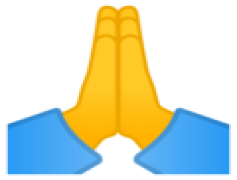 Prayer Hands Emoji, Faith Symbol, Spiritual Gesture, Meditation Representation, Unity Sign PNG