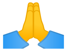 Prayer Hands Emoji, Hopeful Gesture, Faith Icon, Blessing Hands, Worship Sign PNG
