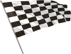 Racing Flag, Finish Line Mark, Race Course Flag, Motorsport Signal, Checkered Banner PNG
