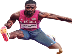 Rai Benjamin, Athletics Champion, Sprinting, Track Athlete, Record Holder PNG