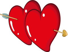 Red Heart Arrow, Cupids Arrow, Heart Shape, Love Symbol, Passion Emblem PNG