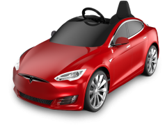 Red Tesla Car, High Performance, Modern Technology, Luxury Sedan, Sleek Design PNG