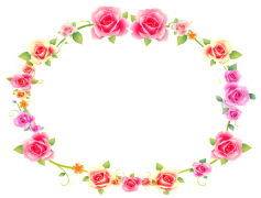 Roses Flower Border Frame, Romantic Frame, Vintage Style, Garden Aesthetic, Floral Decoration PNG
