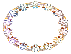 Round Flower Border Frame, Nature Inspired, Elegant Border, Decorative Edge, Flower Design PNG